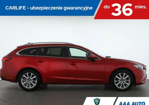 Mazda 6 cena 56000 przebieg: 134693, rok produkcji 2015 z Małomice małe 211